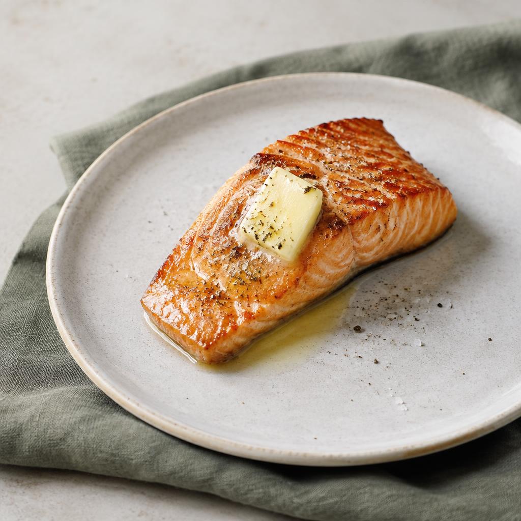 Peixe selado com manteiga