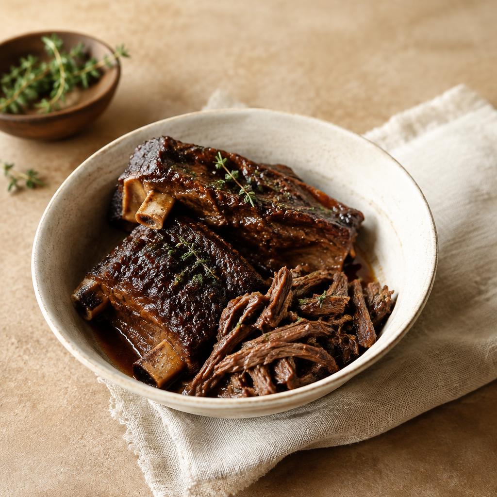 Costela e carne desfiada